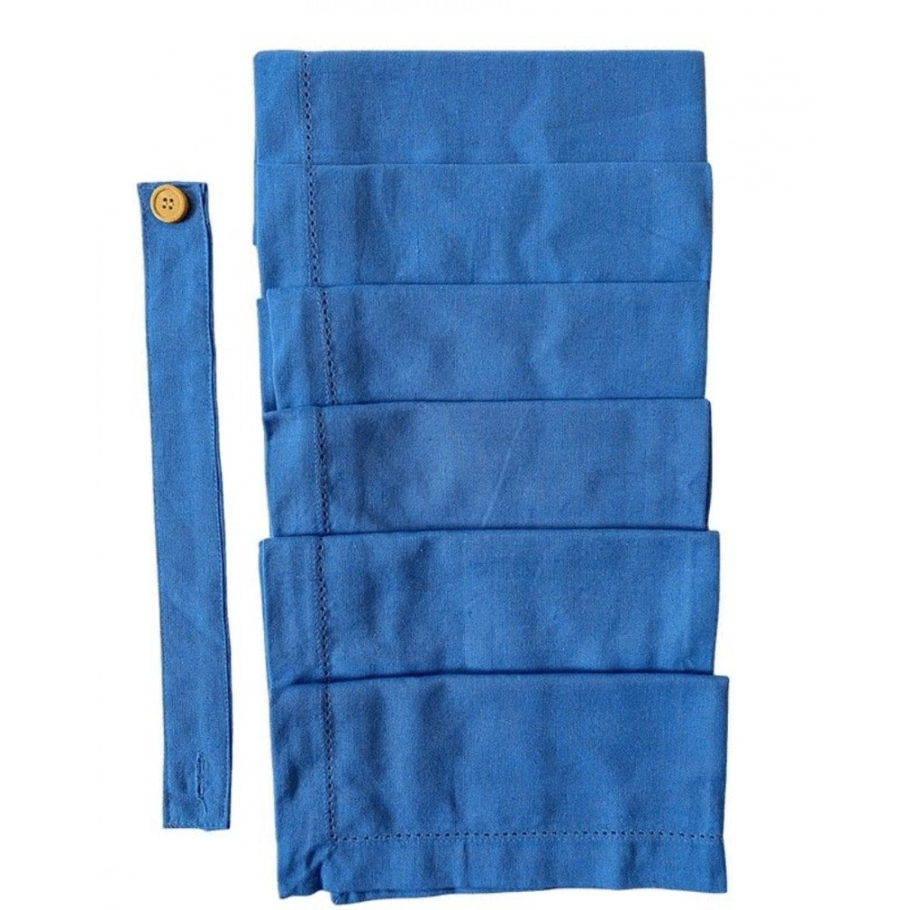 Solid Cotton Napkins Sets (Blue) - GillKart