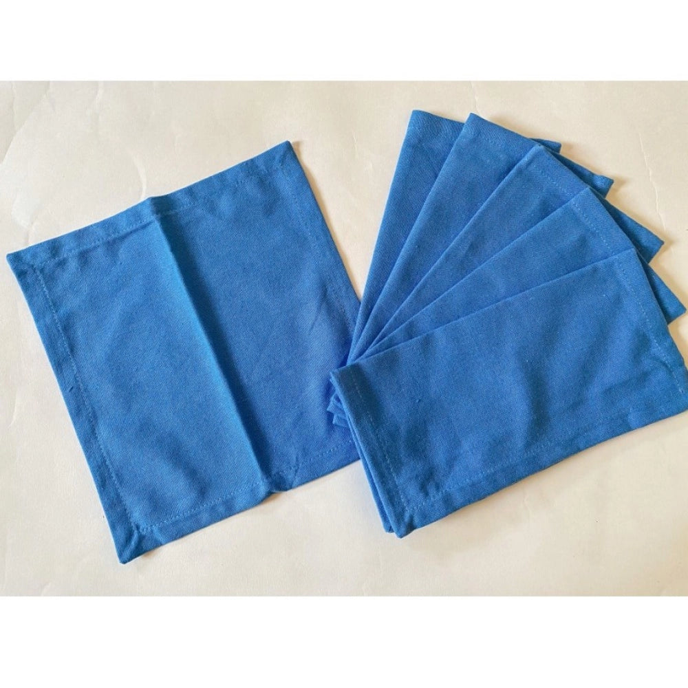 Solid Cotton Napkins Sets (Blue) - GillKart