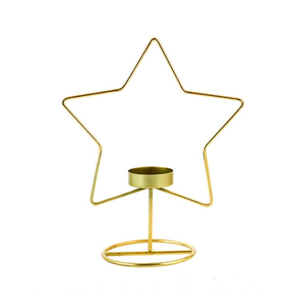Metal Tea Light Candle Holder Stand (Gold) - GillKart