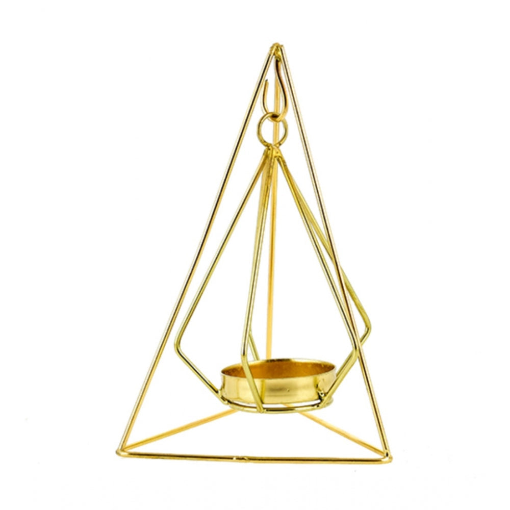 Metal Tea Light Candle Holder (Gold) - GillKart
