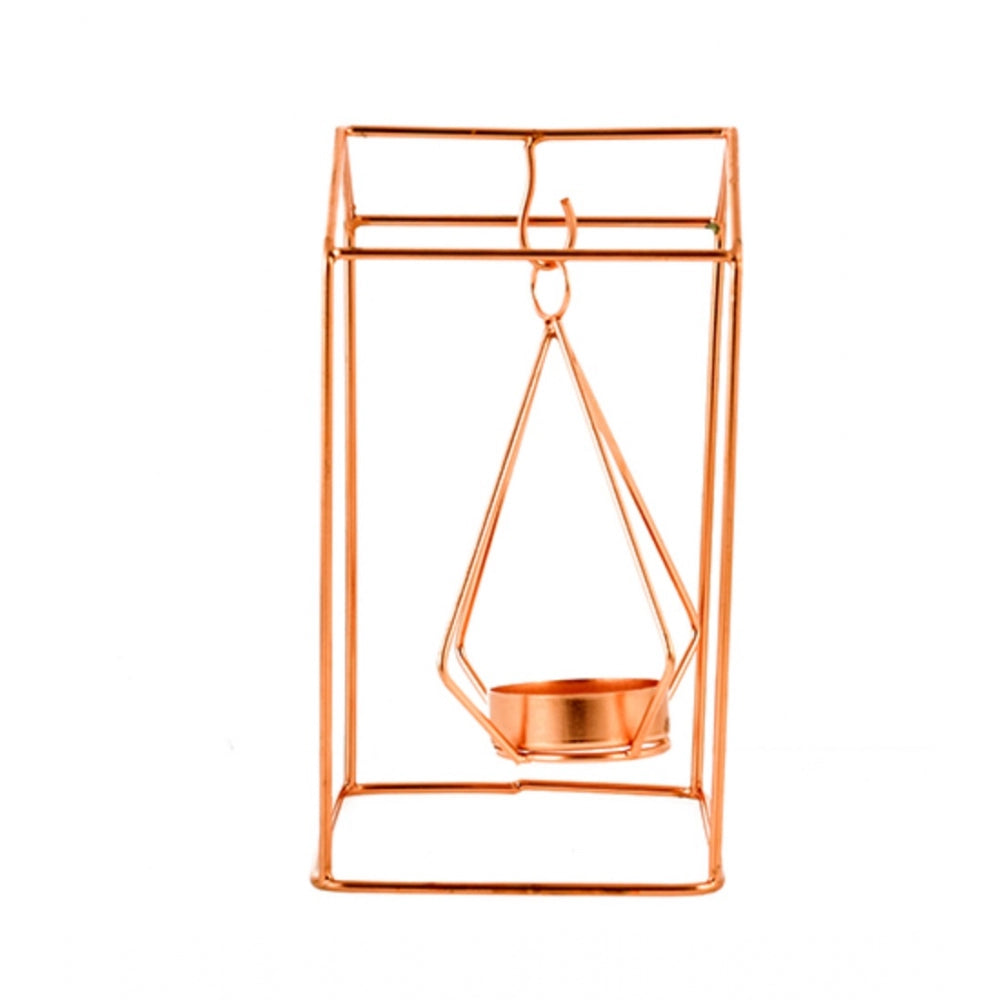 Metal Tea Light Candle Holder Stand (Rose Gold) - GillKart