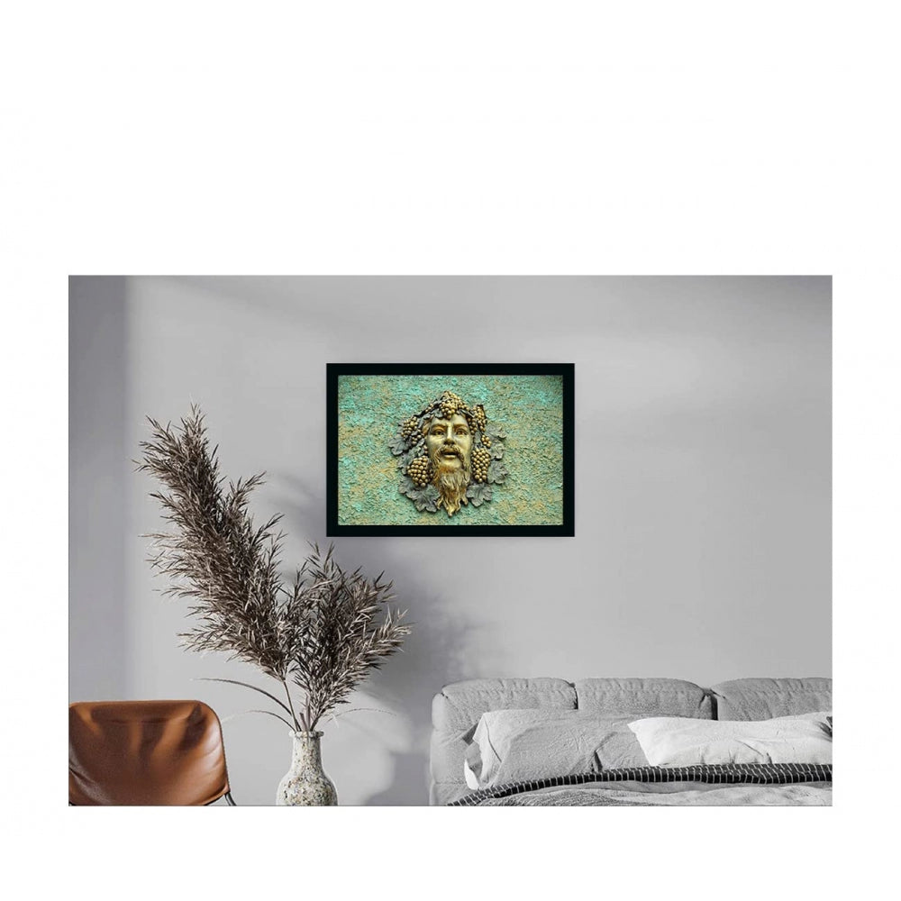 Lord Buddha Painting with Synthetic Photo Frame (Multicolor) - GillKart