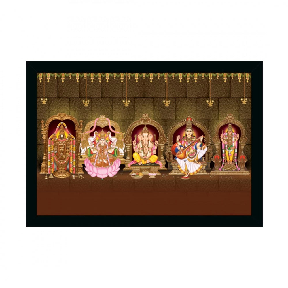 Tirupati Balaji, Venkateshwara Painting with Synthetic Photo Frame (Multicolor) - GillKart