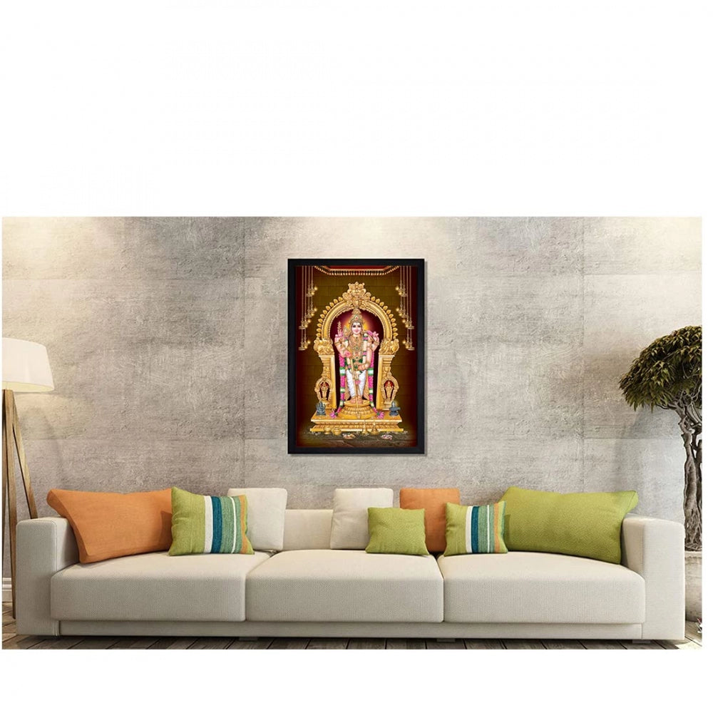 Murugan Painting with Synthetic Photo Frame (Multicolor) - GillKart