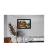 Natural Scenery Painting with Synthetic Photo Frame (Multicolor) - GillKart