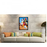 Jhansi Ki Rani Laxmi Bai Painting with Synthetic Photo Frame (Multicolor) - GillKart