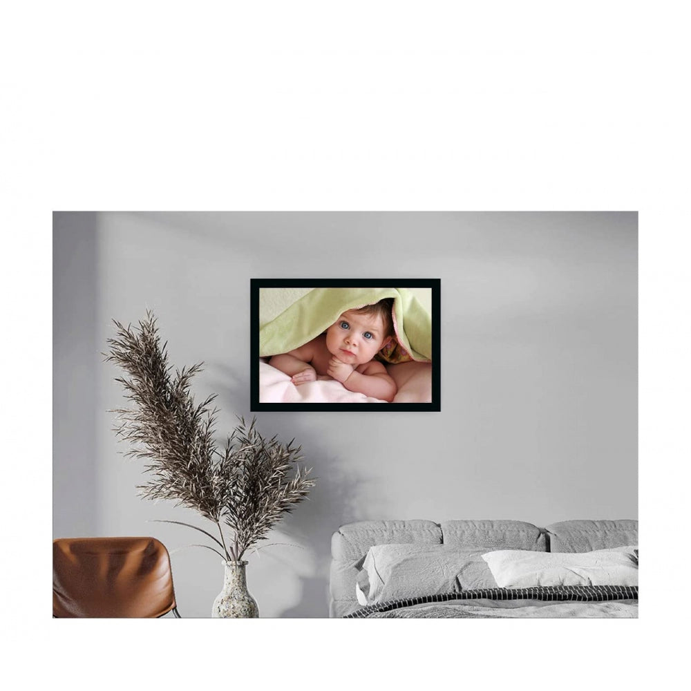 Baby Photo Painting with Synthetic Photo Frame (Multicolor) - GillKart