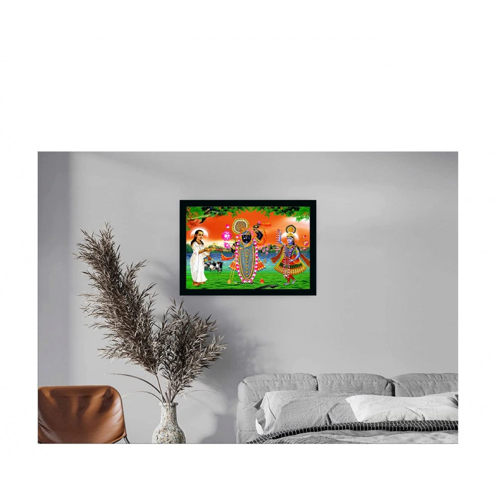 Shrinathji Painting with Synthetic Photo Frame (Multicolor) - GillKart