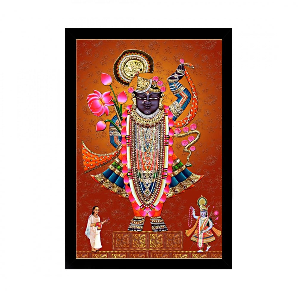 Shrinathji Painting with Synthetic Photo Frame (Multicolor) - GillKart