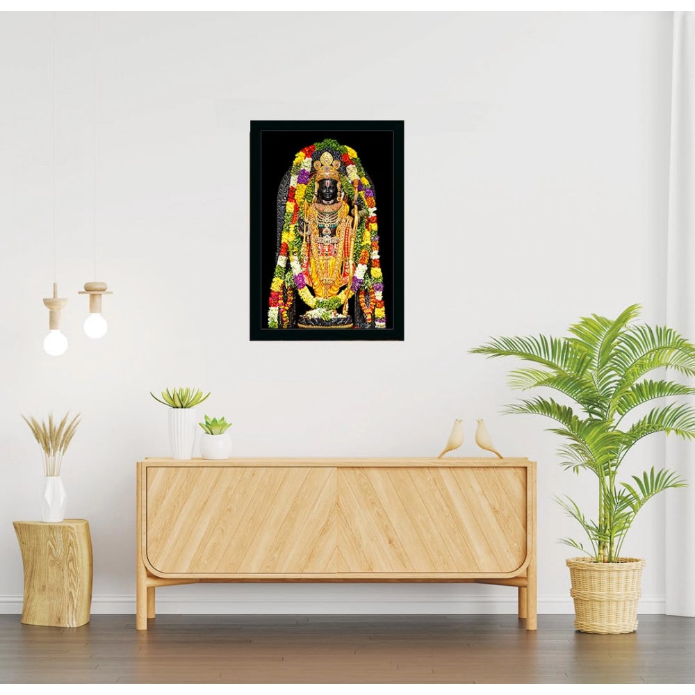 Ayodhya ram lalla Painting with Synthetic Photo Frame (Multicolor) - GillKart