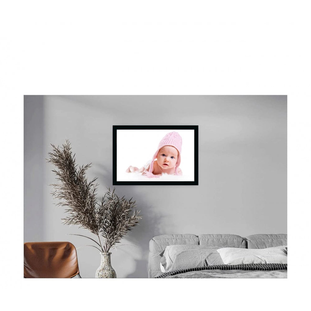 Baby Photo Painting with Synthetic Photo Frame (Multicolor) - GillKart