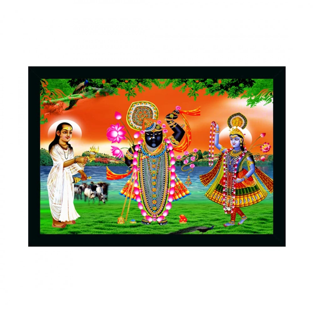 Shrinathji Painting with Synthetic Photo Frame (Multicolor) - GillKart