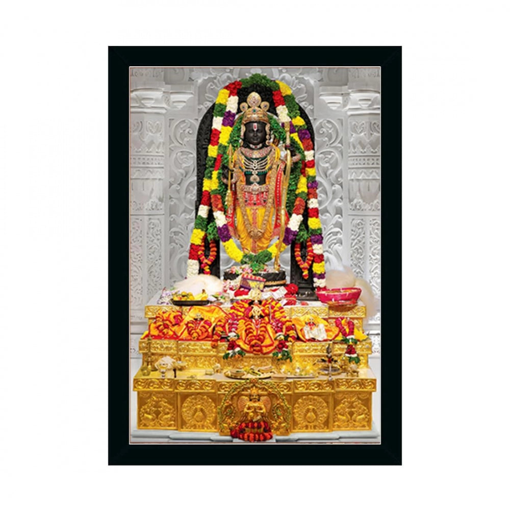 Ayodhya ram lalla Painting with Synthetic Photo Frame (Multicolor) - GillKart