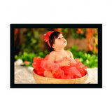 Baby Photo Painting with Synthetic Photo Frame (Multicolor) - GillKart