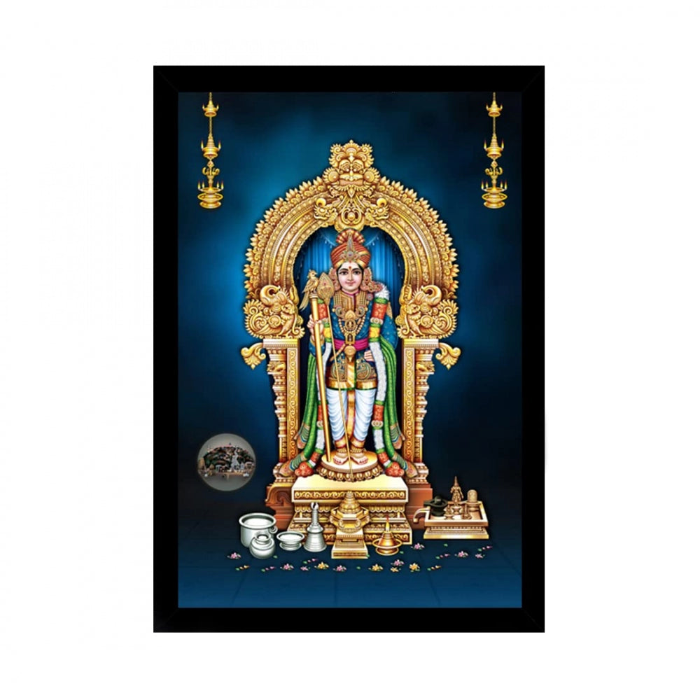 Murugan Painting with Synthetic Photo Frame (Multicolor) - GillKart