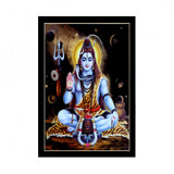 Lord Shiva Painting with Synthetic Photo Frame (Multicolor) - GillKart