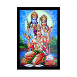 Lord Hanuman Ji Painting with Synthetic Photo Frame (Multicolor) - GillKart