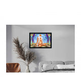 Bapasitaram Painting with Synthetic Photo Frame (Multicolor) - GillKart