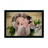 Baby Photo Painting with Synthetic Photo Frame (Multicolor) - GillKart