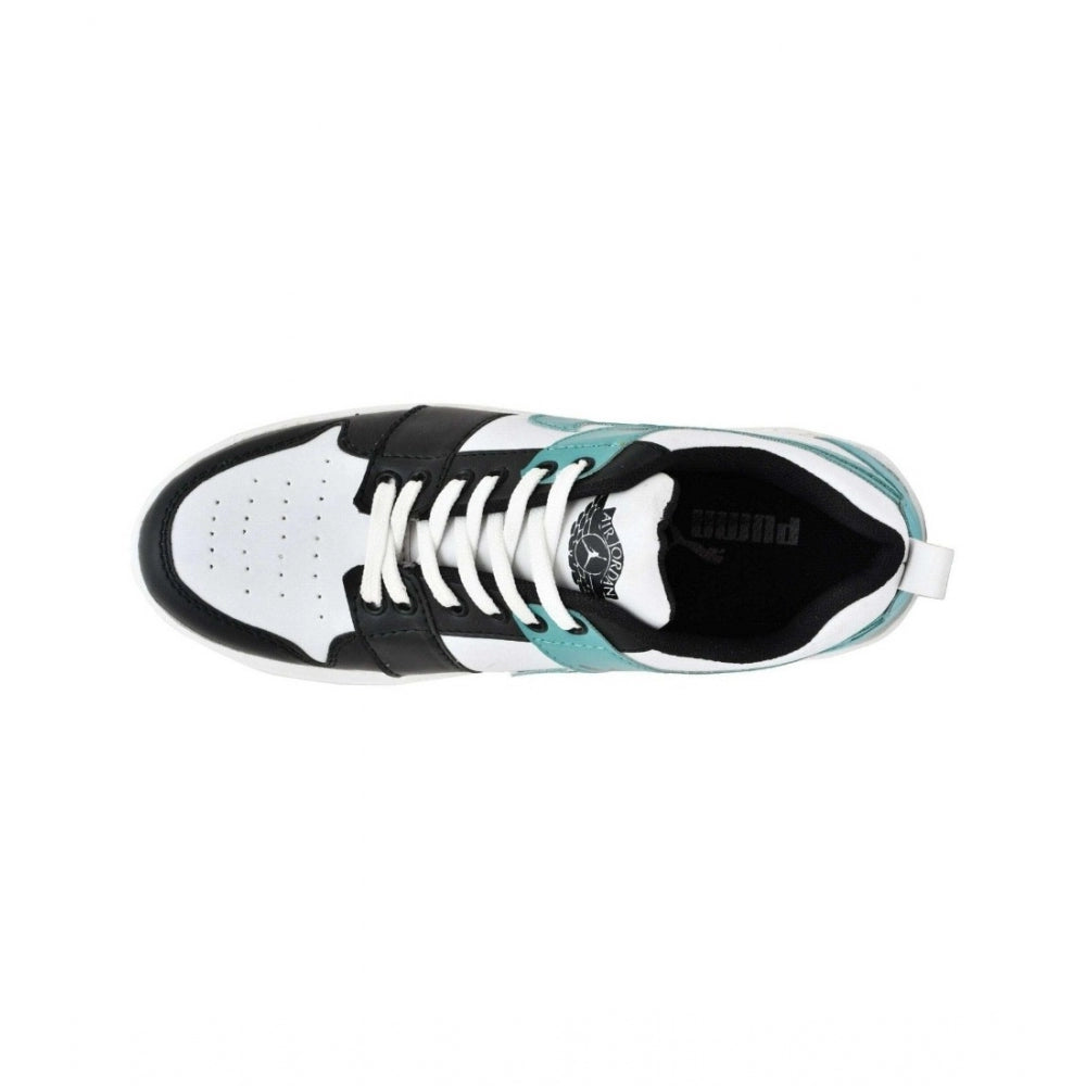 Men's Solid Synthetic Casual Shoes (Sea-Green)