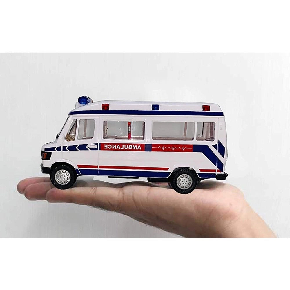 Plastic Ambulance Emergency Medical Technicians Bus Suv Car (White) - GillKart