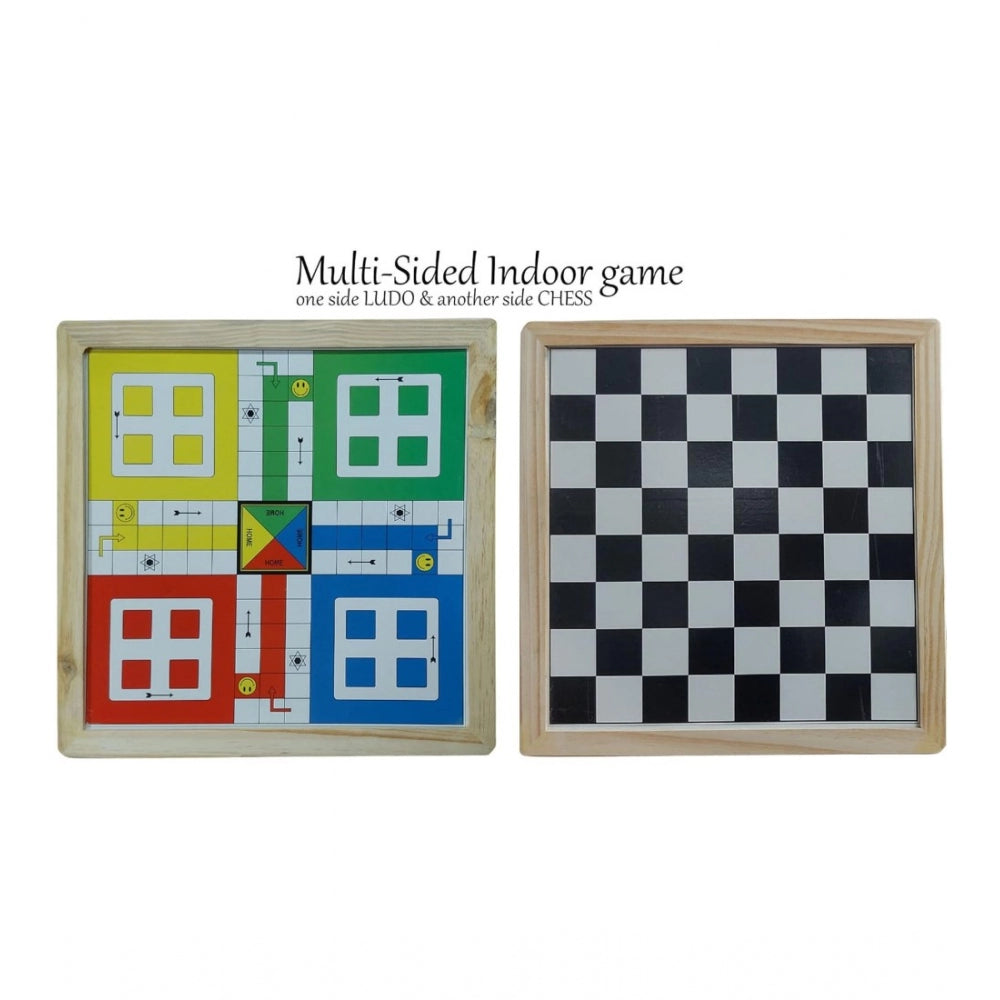 Plastic Front And Back Ludo And Chess Board Games For Kids (Multicolor) - GillKart