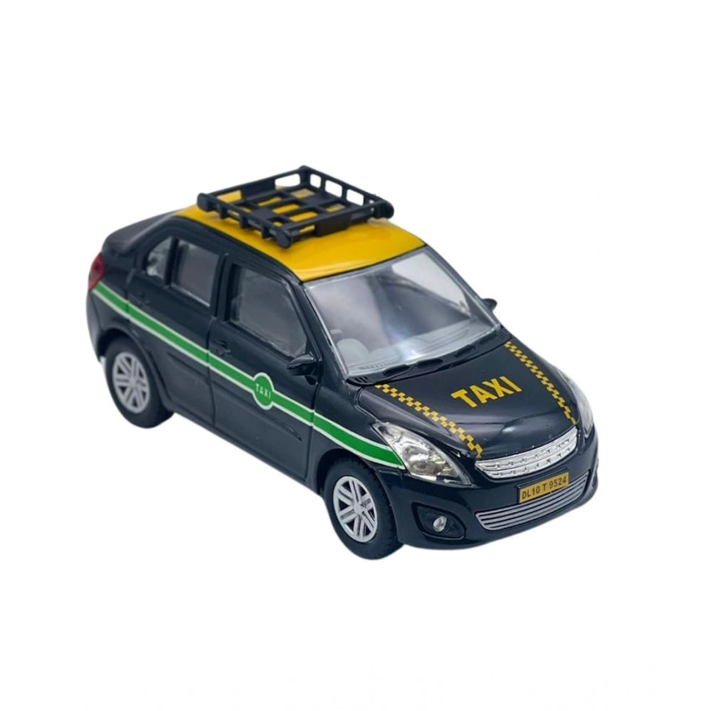 Plastic Ola Uber Swift Taxi Model Openable Doors Pull Back Action Car For Kids (Black) - GillKart