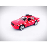 Plastic Diecast Metal Pullback Police Car (Red) - GillKart