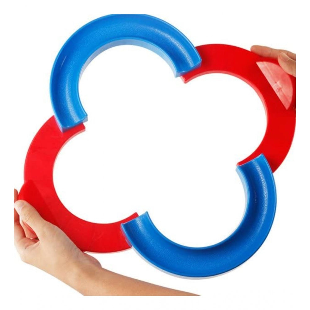 Plastic 8 Shape Infinite Loop Interaction Balancing Track Toy Creative Track With 3 Bouncing Balls For Kids (Multicolor) - GillKart