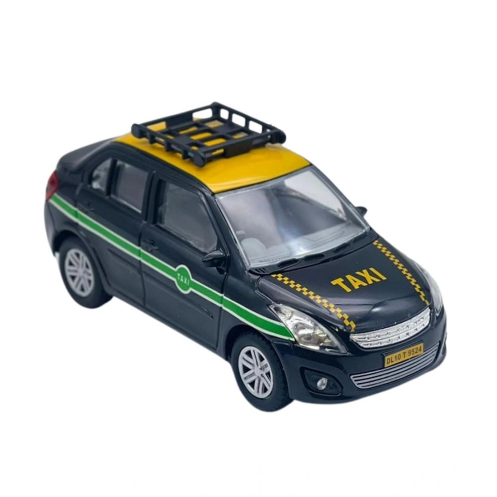 Plastic Ola Uber Swift Taxi Model Openable Doors Pull Back Action Car For Kids (Black) - GillKart