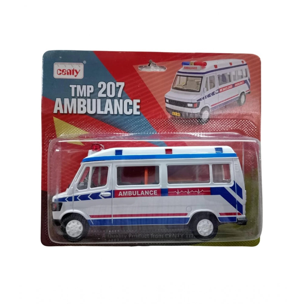 Plastic Ambulance Emergency Medical Technicians Bus Suv Car (White) - GillKart