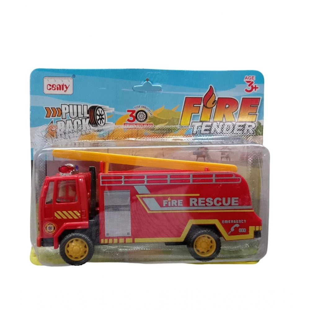 Plastic Fire Tender Truck  (Red) - GillKart