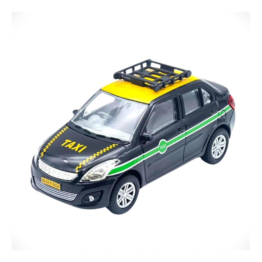 Plastic Ola Uber Swift Taxi Model Openable Doors Pull Back Action Car For Kids (Black) - GillKart