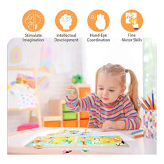 Wooden Educational Learning Toy Puzzle Board Vegetables (Wooden) - GillKart