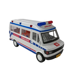 Plastic Ambulance Emergency Medical Technicians Bus Suv Car (White) - GillKart