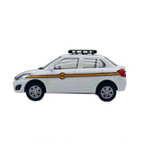 Plastic Ola Uber Swift Taxi Model Car Openable Doors Pull Back Action Collectible Car For Kids (White) - GillKart