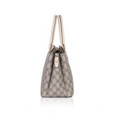 Women's Faux Leather Printed Handbag (Beige) - GillKart