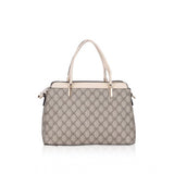 Women's Faux Leather Printed Handbag (Beige) - GillKart