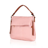 Women's Faux Leather Textured Sling Bag (Pink) - GillKart