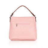 Women's Faux Leather Textured Sling Bag (Pink) - GillKart