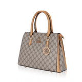 Women's Faux Leather Printed Handbag (Camel) - GillKart