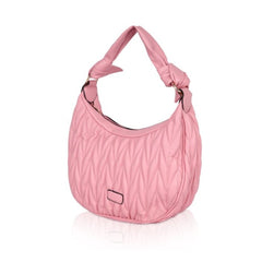 Women's Faux Leather Textured Handbag (Pink) - GillKart