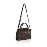 Women's Faux Leather Printed Handbag (Coffee) - GillKart