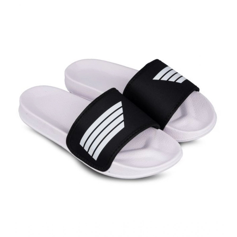 Men's Rubber Comfortable Flip-Flops and Slippers (Black) - GillKart