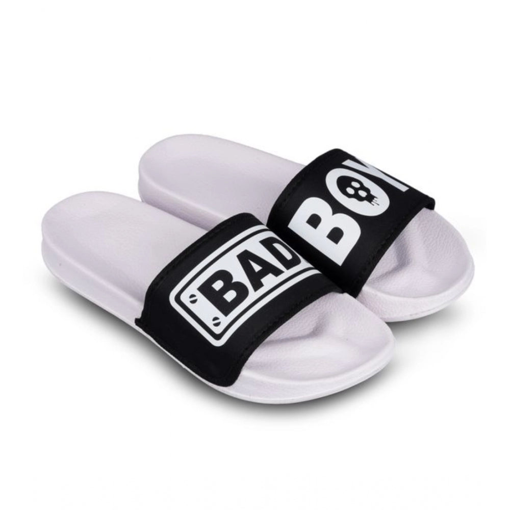 Men's Rubber Comfortable Flip-Flops and Slippers (Black) - GillKart