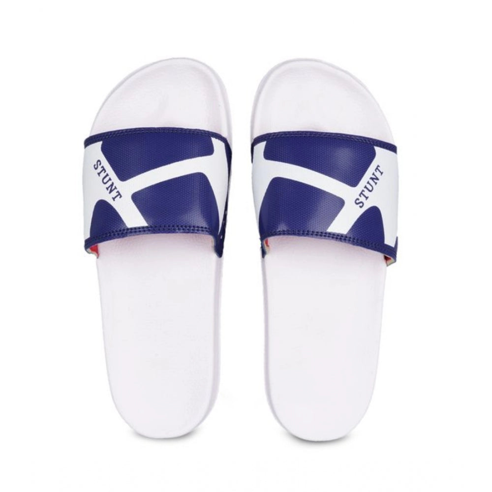 Men's Rubber Comfortable Flip-Flops and Slippers (Navy Blue) - GillKart