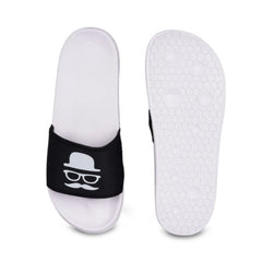 Men's Rubber Comfortable Flip-Flops and Slippers (Black) - GillKart