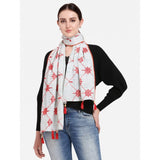 Women's Cotton Opaque Stole (White, Length: 1.5 to 2 Mtr) - GillKart