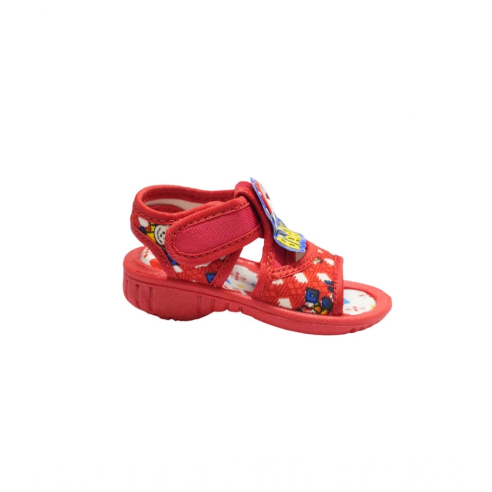 Kid's Unisex Synthetic Printed Sandals (Red) - GillKart