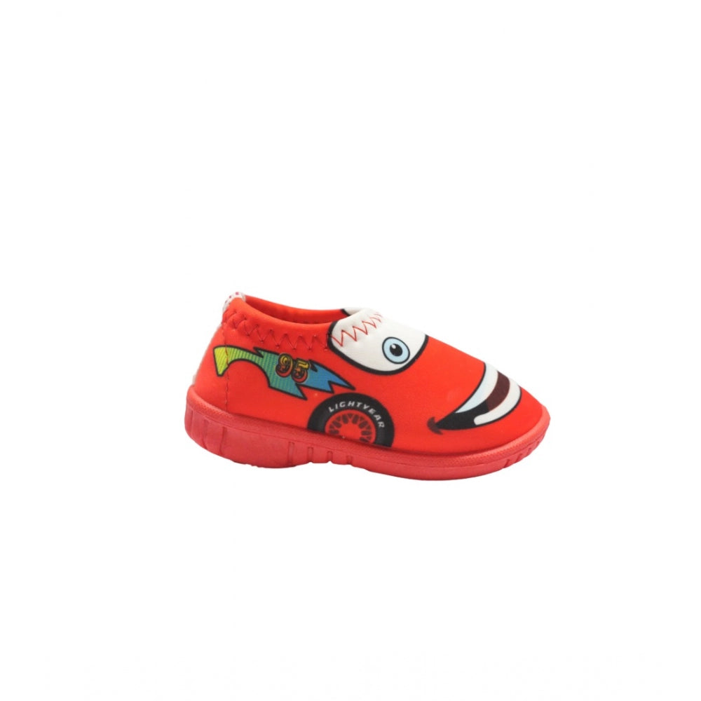 Infant Synthetic Printed Shoe (Red) - GillKart